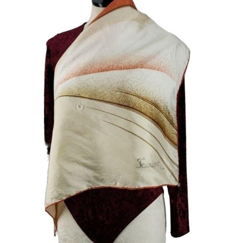 Ciriano Roma High Quality Neutral‎ Color Scarf Wrap 70s/80s